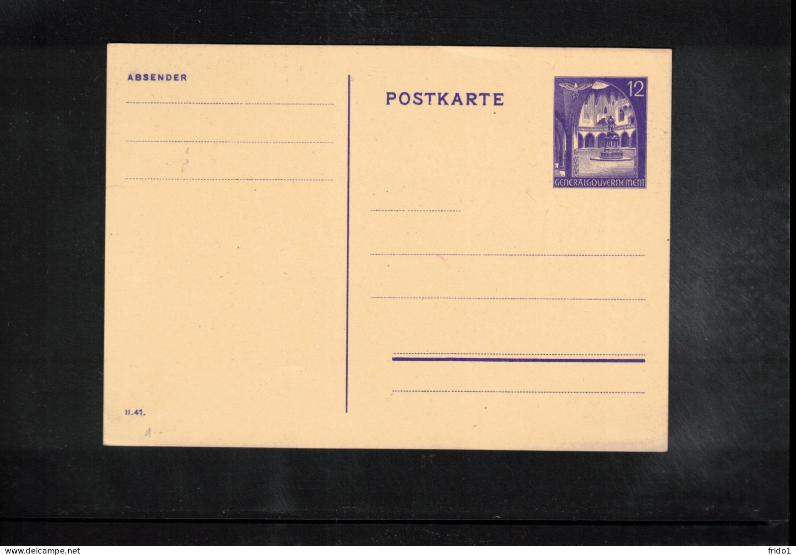 Generalgouvernement 1941 Astronomy - Nicolaus Kopernicus Monument Postal Stationery Postcard - Astronomy