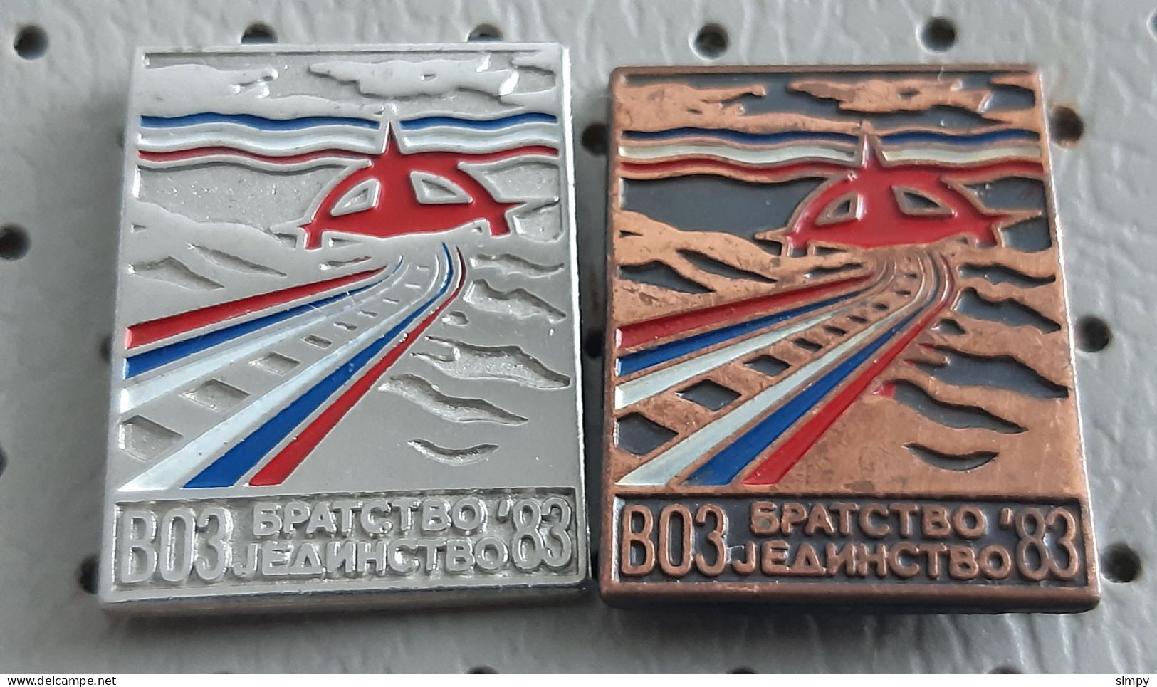 Train Of Brotherhood And Unity 1983 Locomotive Train Railway Slovenia Ex Yugoslavia Pins - Transportes