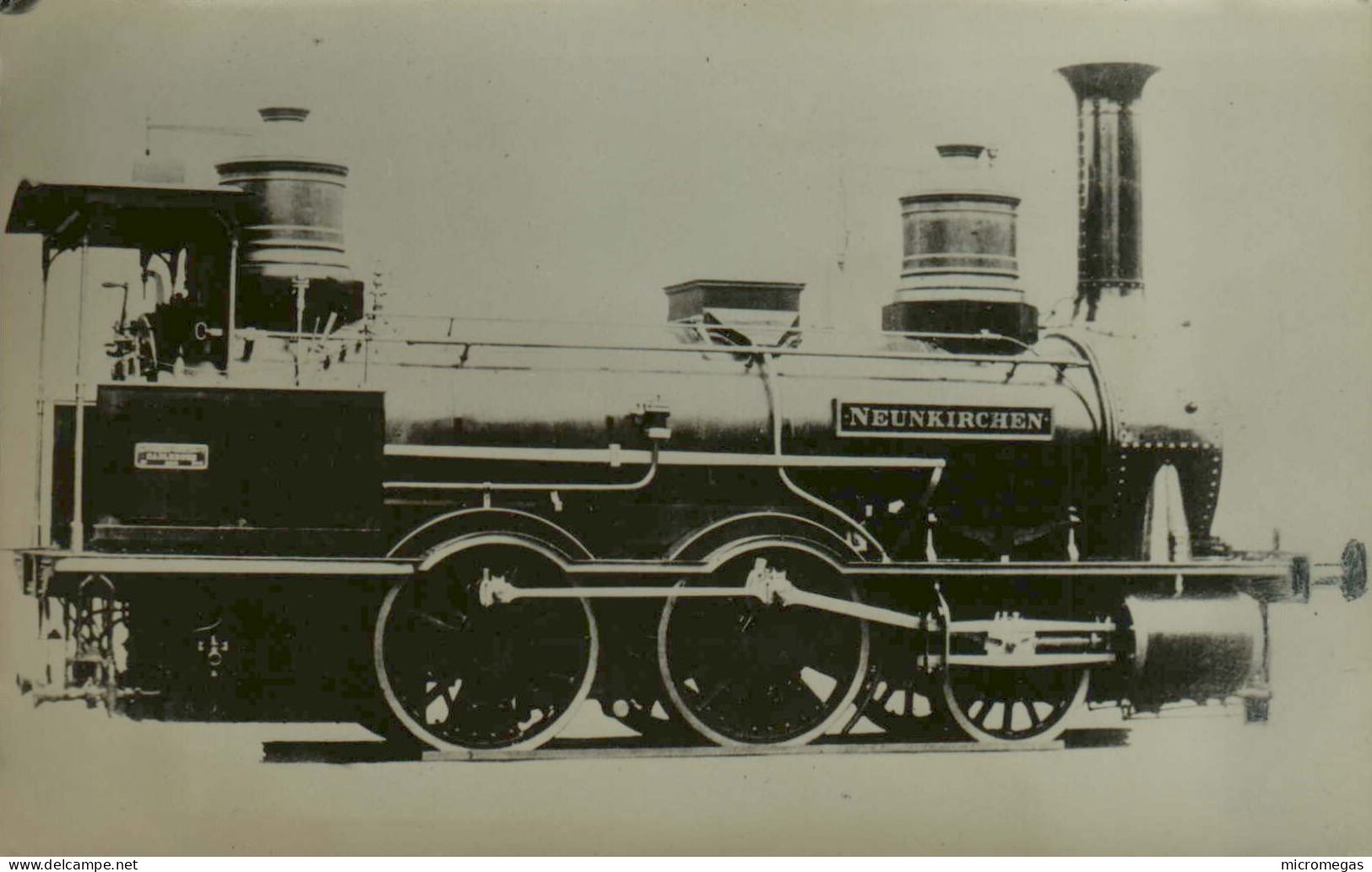 Saarbrücker Bahn - Lokomotive "Neunkirchen" - Karlsruhe 1860/69  - Photo "La Vie Du Rail" - Trains