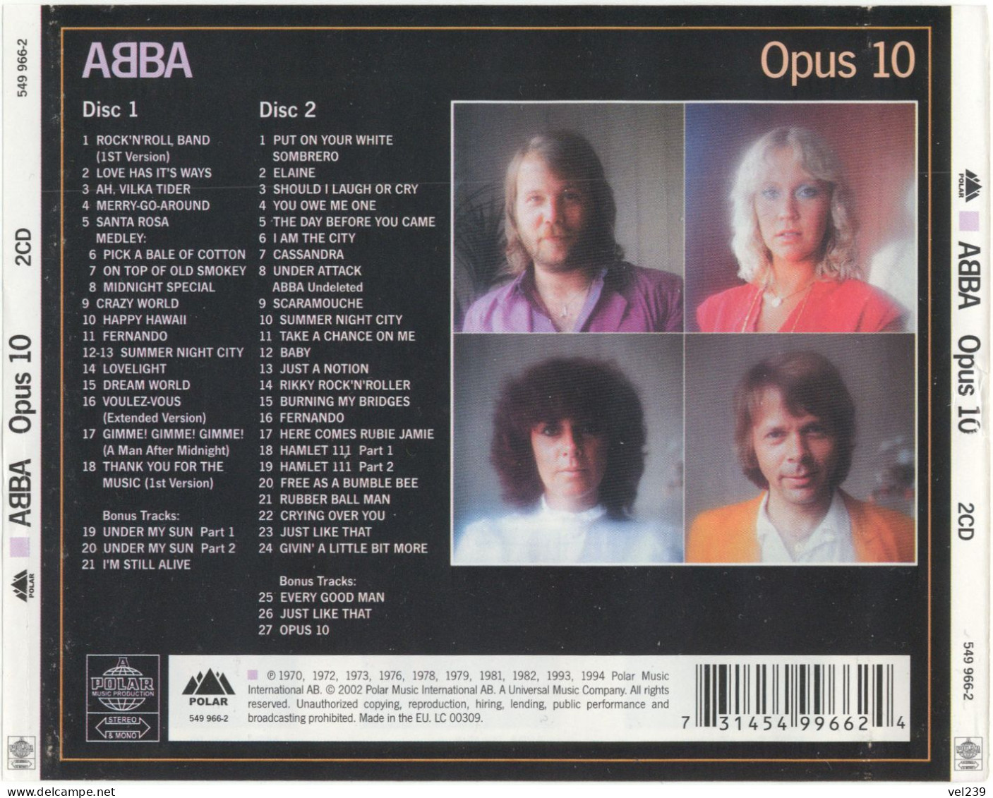 Abba. Opus 10. 2 CD - Disco, Pop
