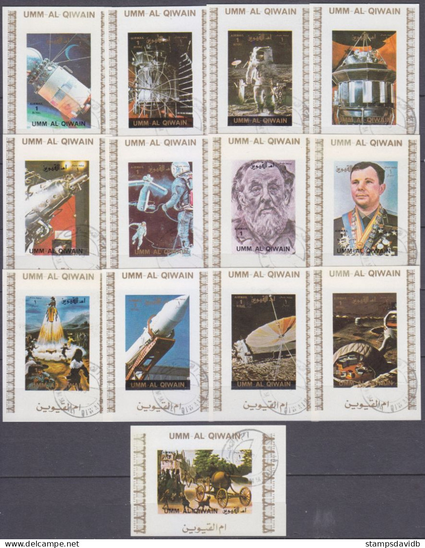 1972 Umm Al Qiwain 13vB Used Space Exploration - Asia