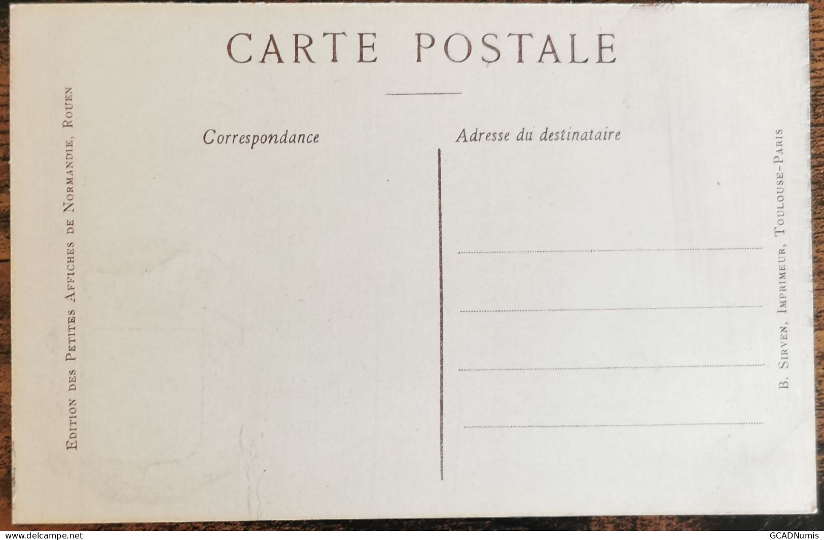 CARTE POSTALE Billet 1 Franc Chambre De Commerce De GRENOBLE - Isère - Grenoble