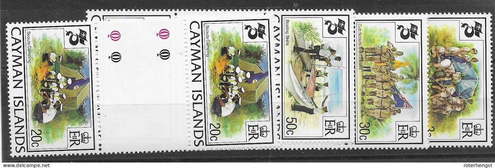 Cayman Mnh ** Scouts Gutter Pairs Complete Sets From 1982 - Cayman Islands