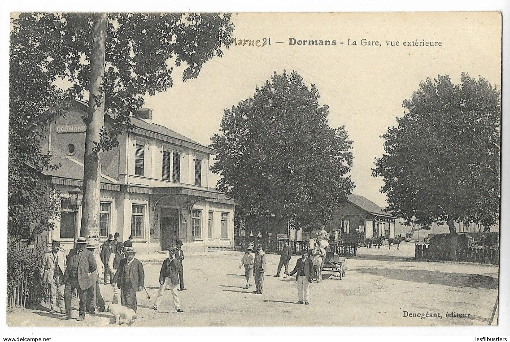 CPA 51 DORMANS La Gare - Vue Extérieure - Dormans