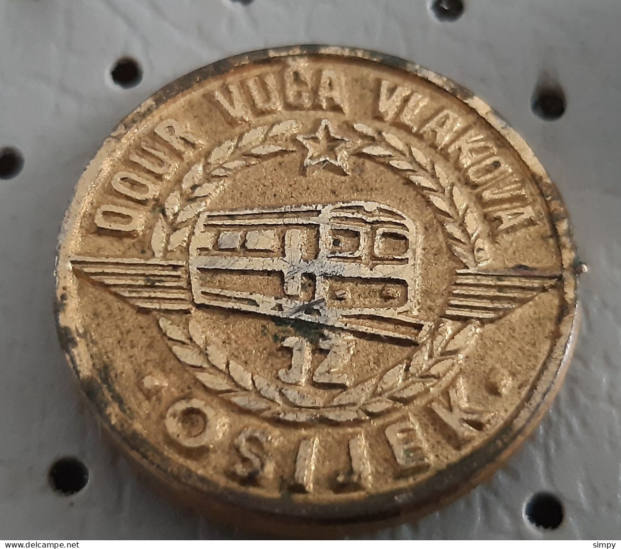 Locomotive Train Yugoslav Railway Osijek JZ Yugoslavia Pin - Transport Und Verkehr