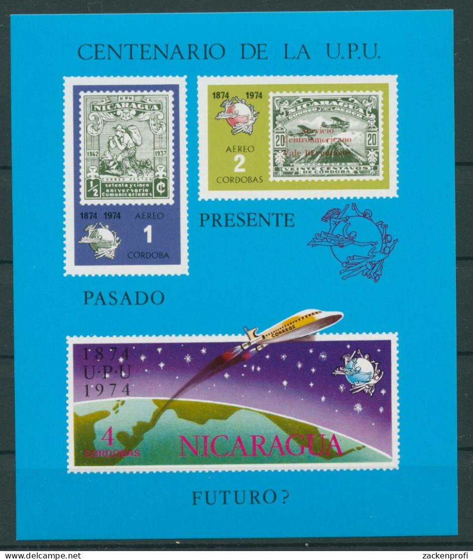 Nicaragua 1974 100 Jahre Weltpostverein UPU Block 81 I Postfrisch (C22422) - Nicaragua