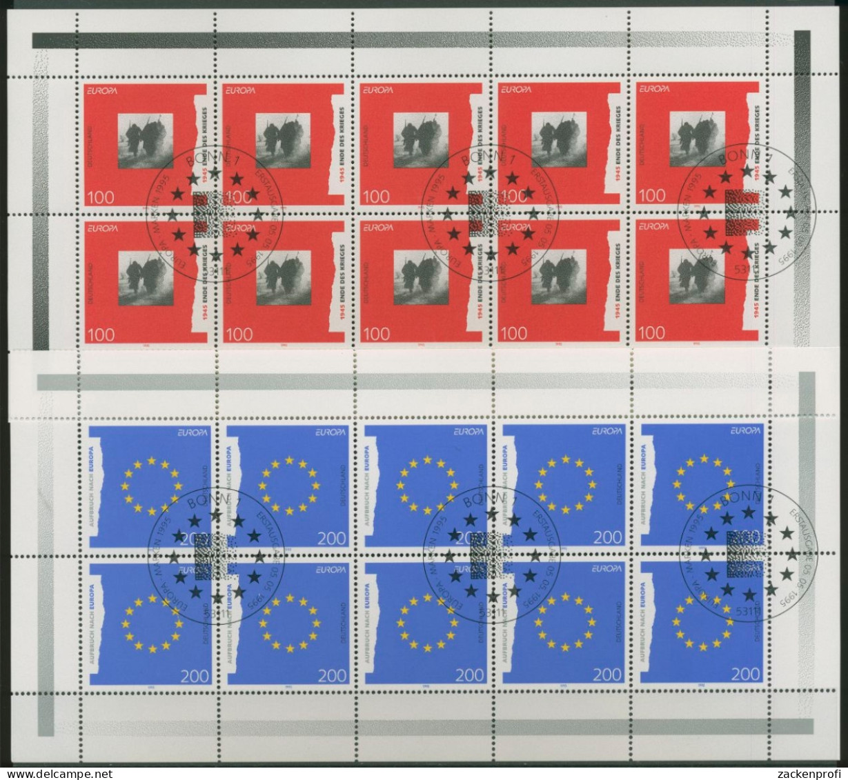 Bund 1995 Europa: Frieden U. Freiheit Kleinbogen 1790/91 K Gestempelt (C15045) - Other & Unclassified