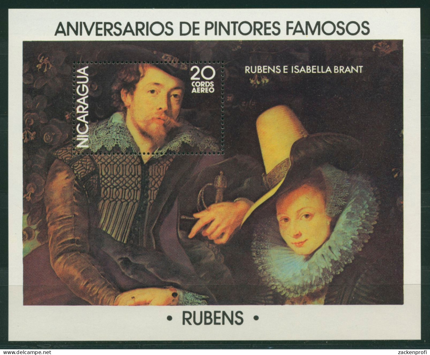 Nicaragua 1978 Rubens 400. Geburtstag Block 103 Postfrisch (C22428) - Nicaragua