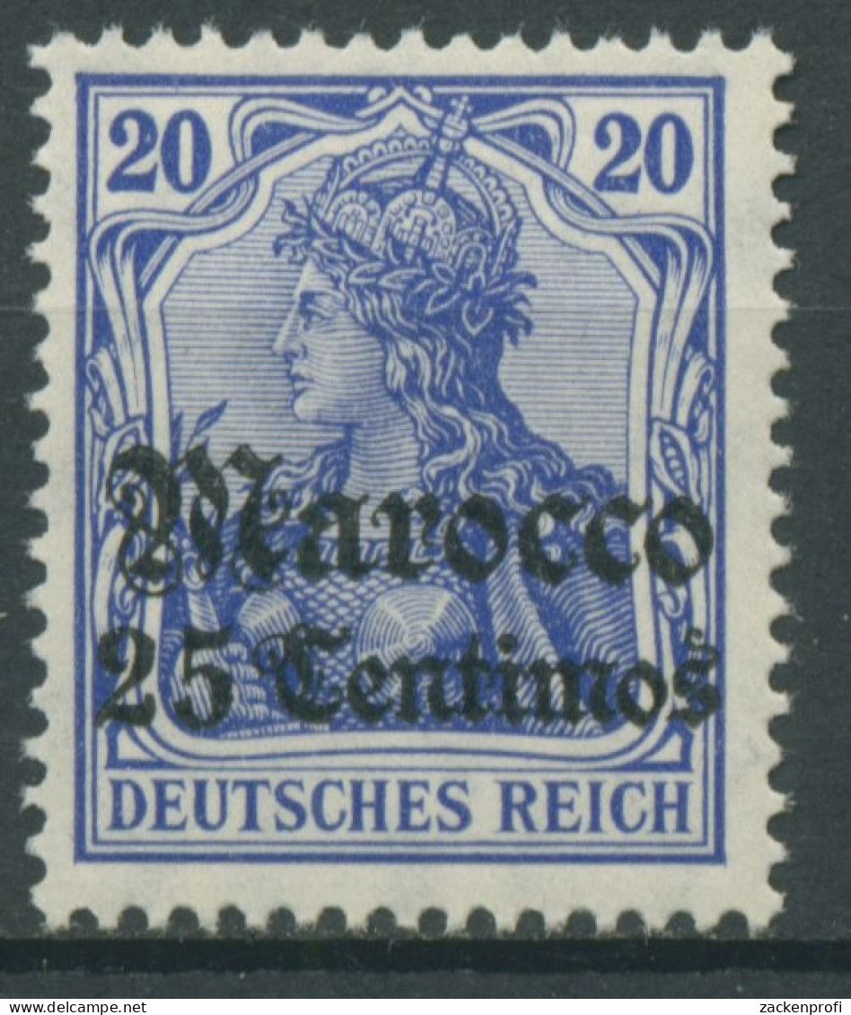 Deutsche Post In Marokko 1906 Germania Mit Aufdruck 37 A Postfrisch - Morocco (offices)