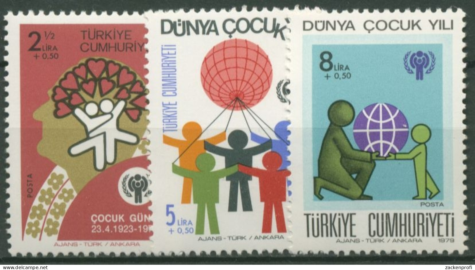 Türkei 1979 Internationales Jahr Des Kindes 2474/76 Postfrisch - Unused Stamps