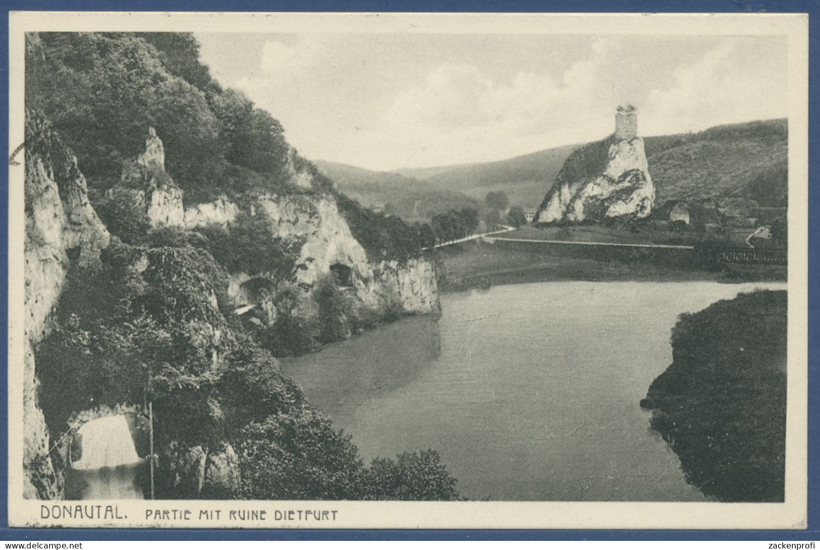 Donautal Partie Mit Ruine Dietfurt, Gelaufen 1928 (AK2219) - Sigmaringen