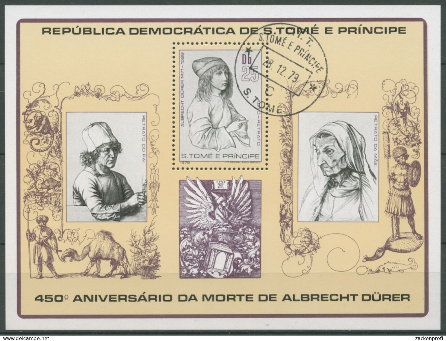 Sao Tomé Und Principe 1979 Albrecht Dürer Block 37 Gestempelt (C28297) - Sao Tome Et Principe