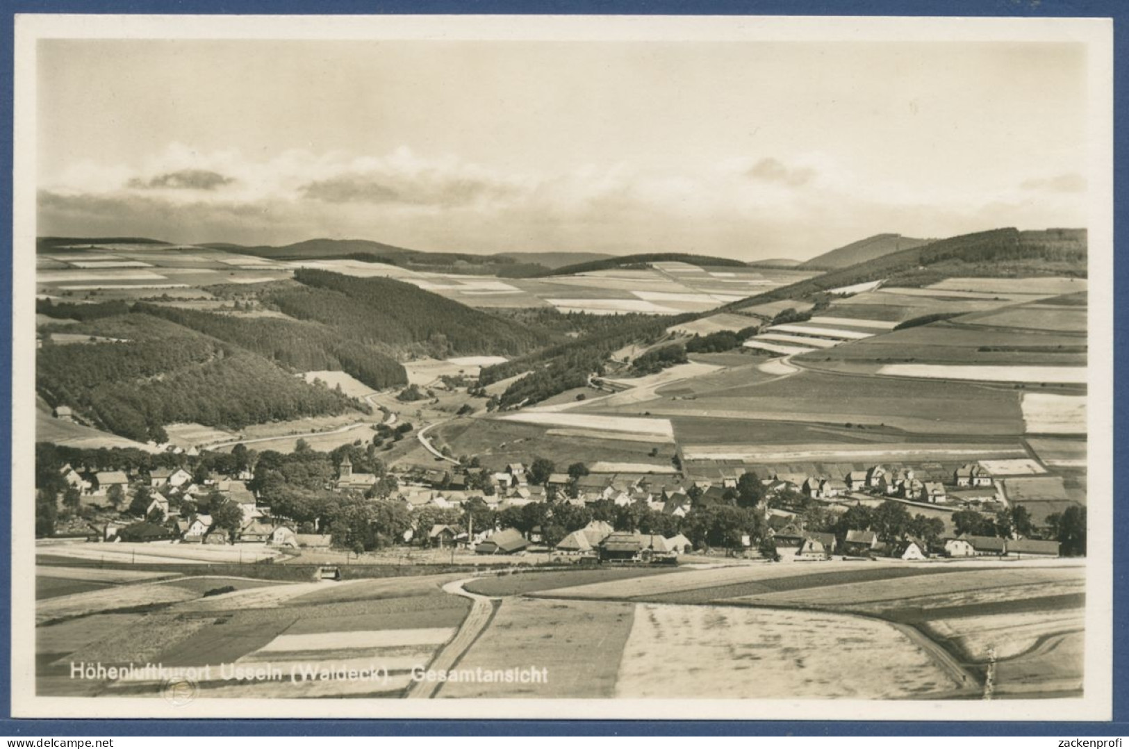 Höhenluftkurort Usseln Waldeck Gesamtansicht, Gelaufen 1938 (AK2241) - Korbach