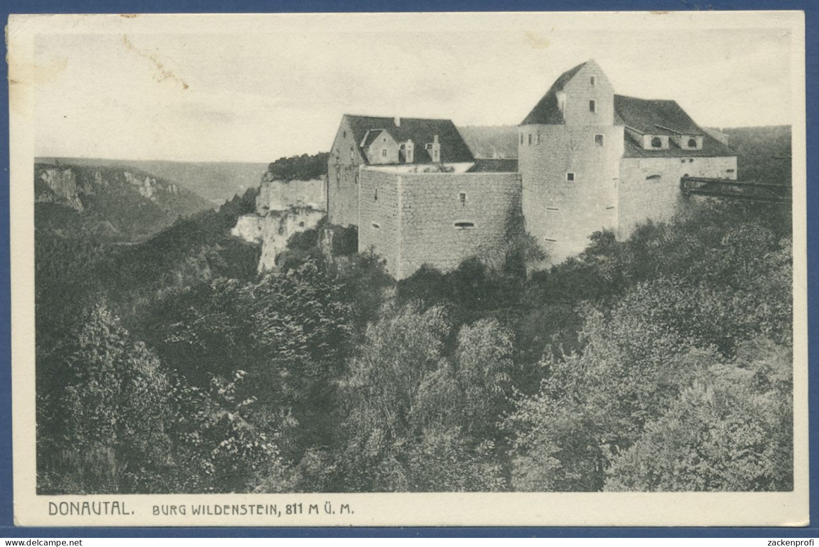 Donautal Burg Wildenstein Sigmaringen, Gelaufen 1928 (AK2218) - Sigmaringen