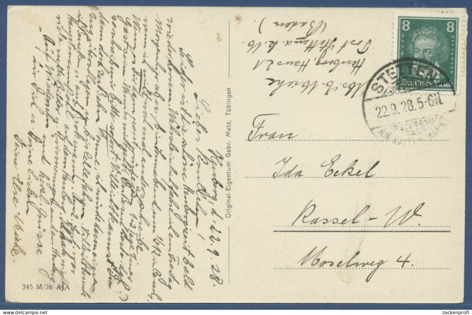 Donautal Burg Wildenstein Sigmaringen, Gelaufen 1928 (AK2218) - Sigmaringen