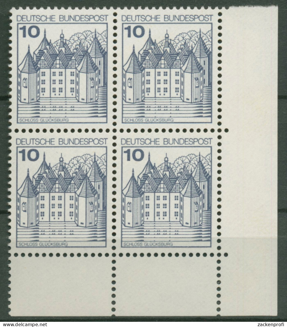 Bund 1977 Burgen & Schlösser 4er-Block Ecke Unten Rechts 913 Postfrisch - Unused Stamps