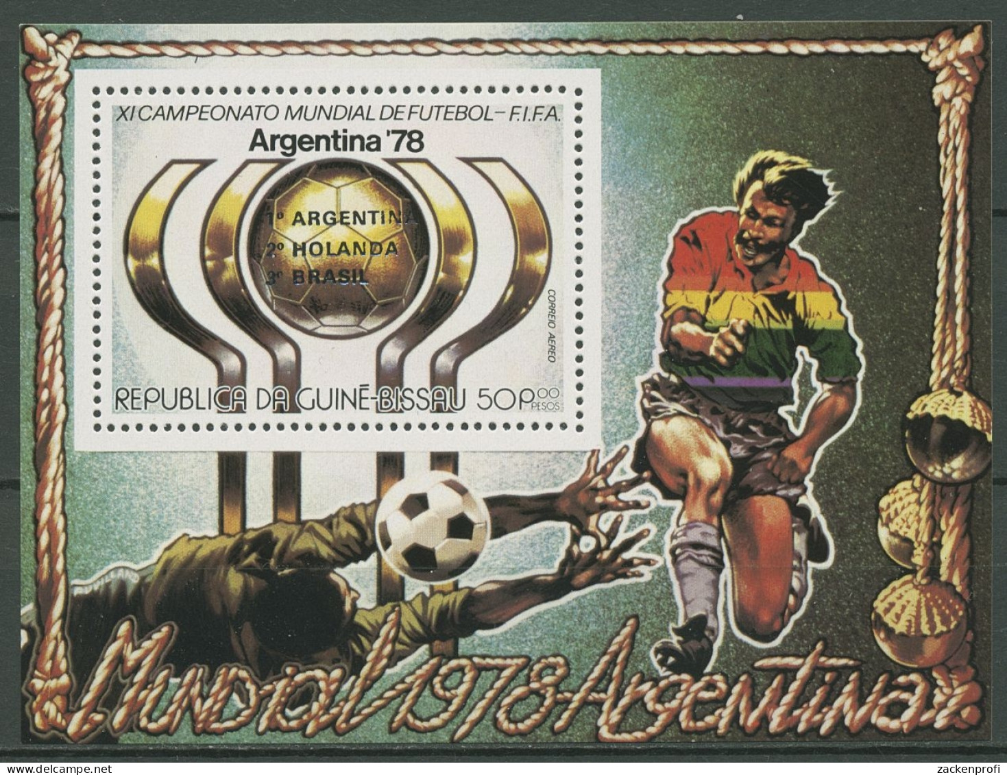 Guinea-Bissau 1978 Fußball-WM In Argentinien Block 119 BA Postfrisch (C28826) - Guinée-Bissau