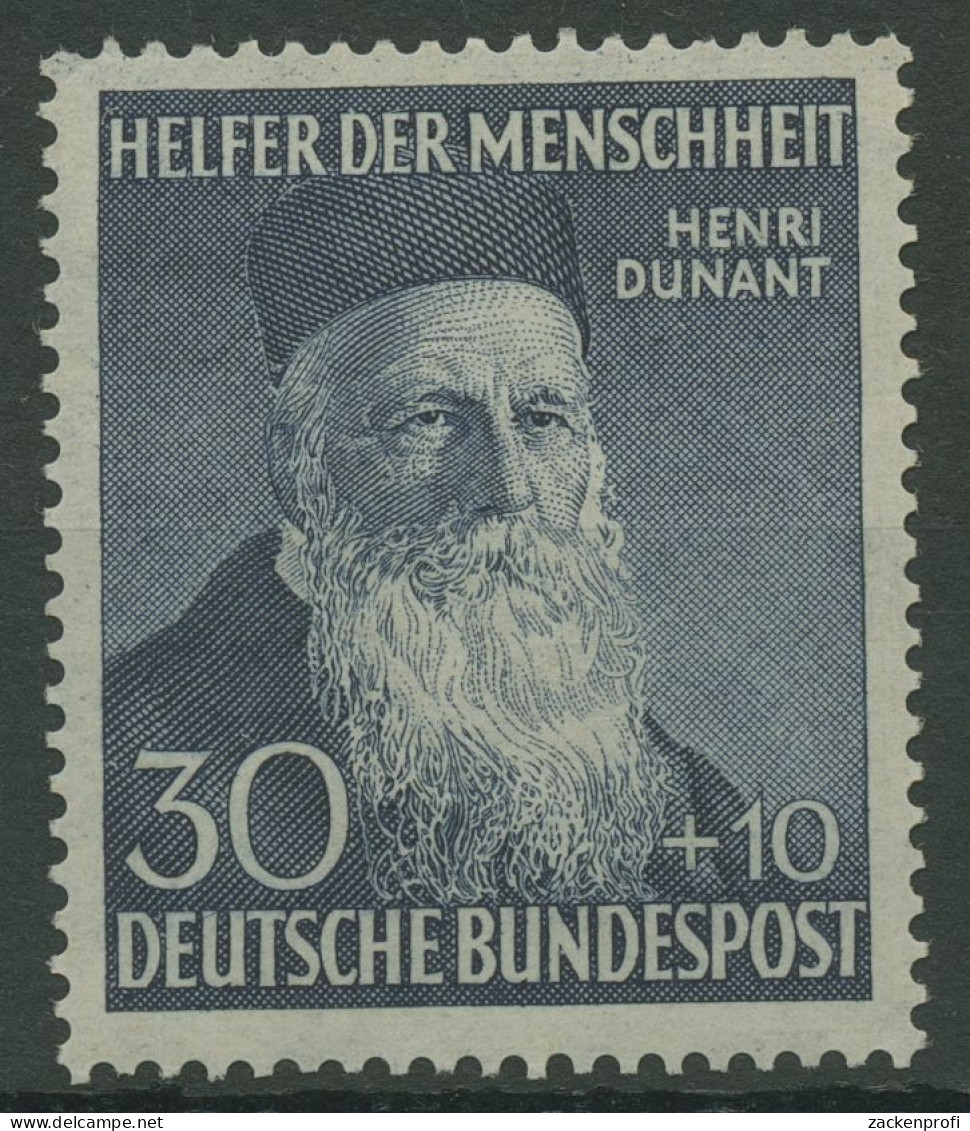 Bund 1952 Wohlfahrt: Henri Dunant 159 Postfrisch (R19483) - Neufs