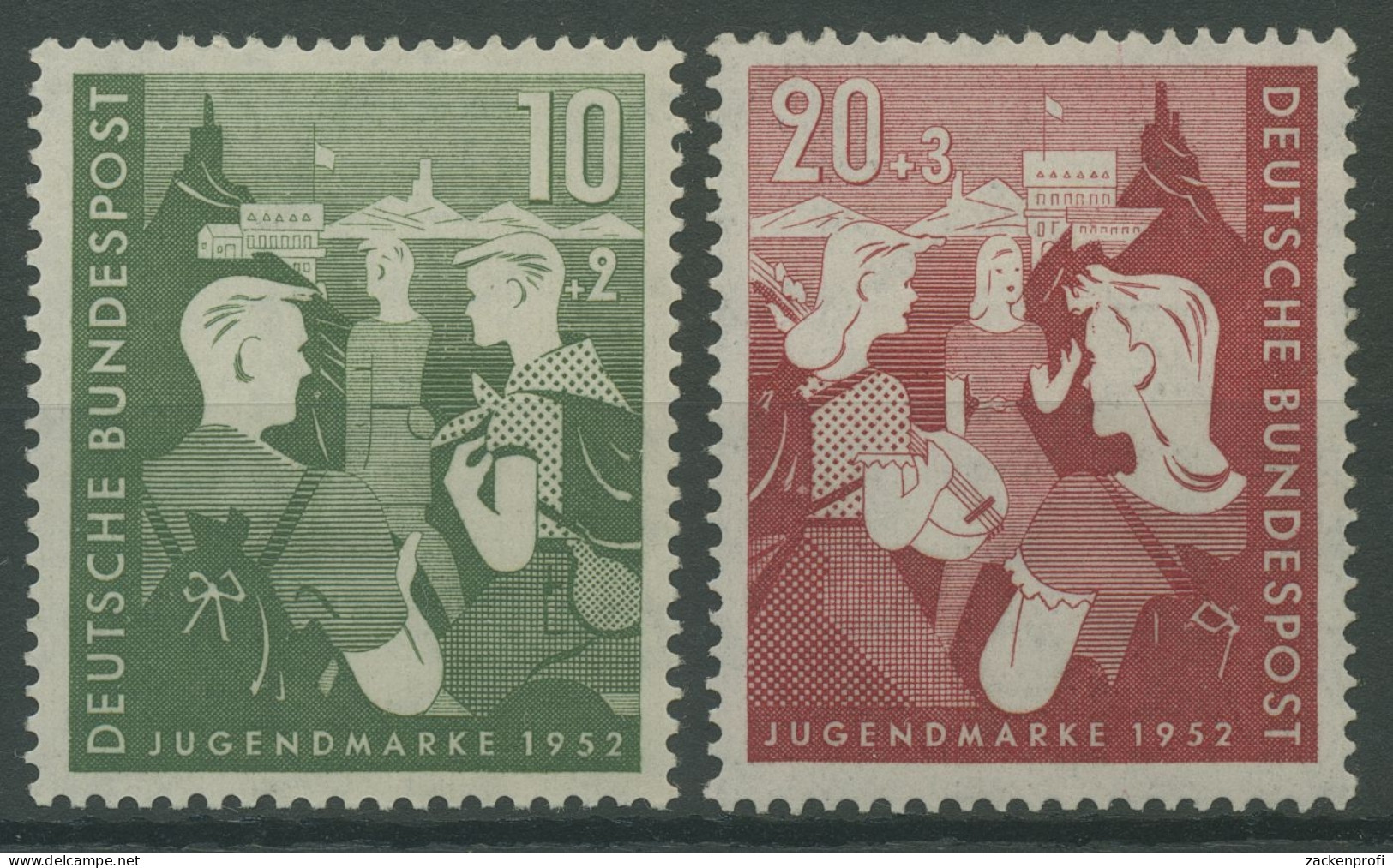 Bund 1952 Jugend 153/54 Postfrisch (R19466) - Neufs