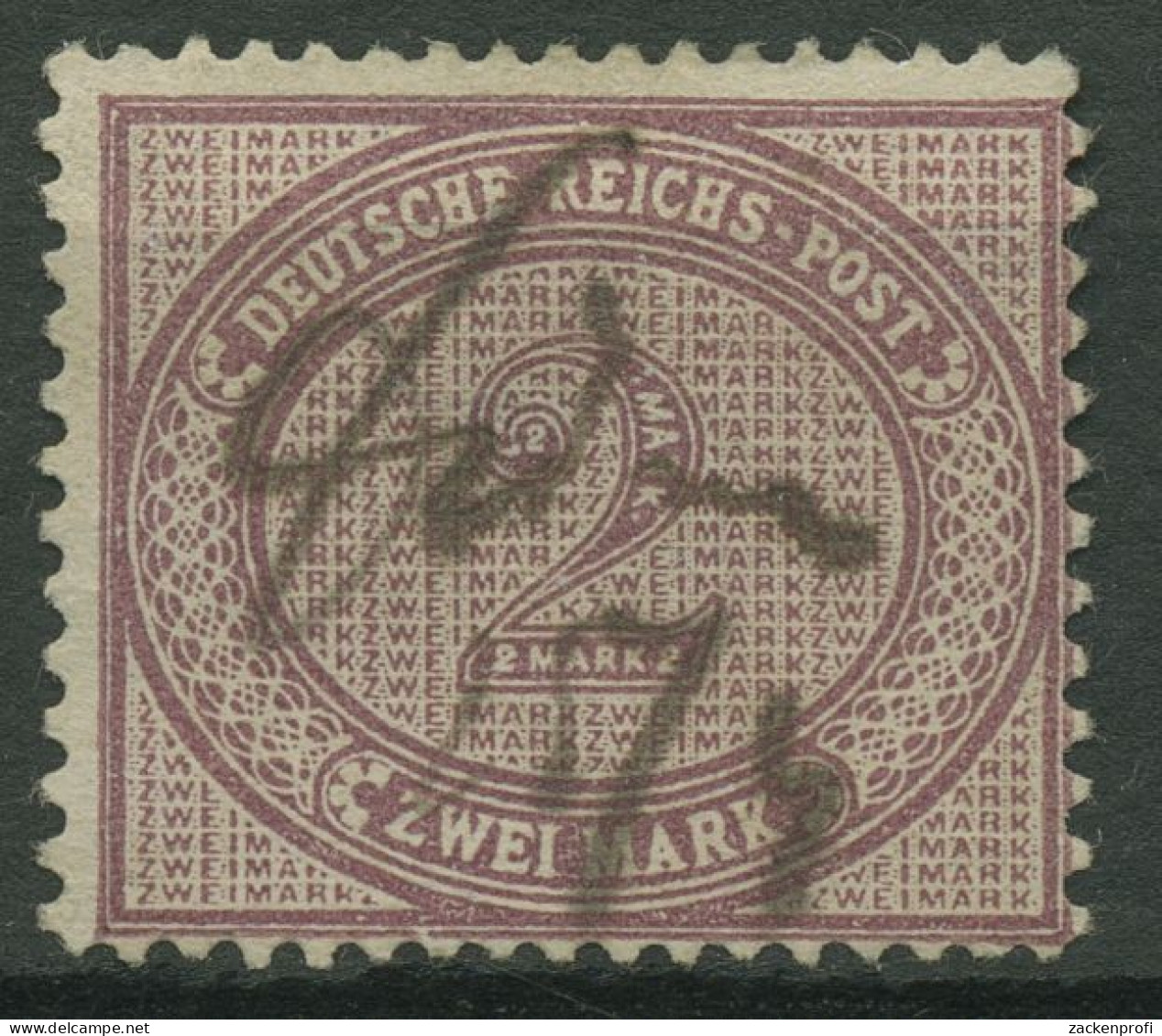 Deutsches Reich 1875 Ziffer Im Oval 37 A Mit Federzugentwertung Geprüft - Used Stamps