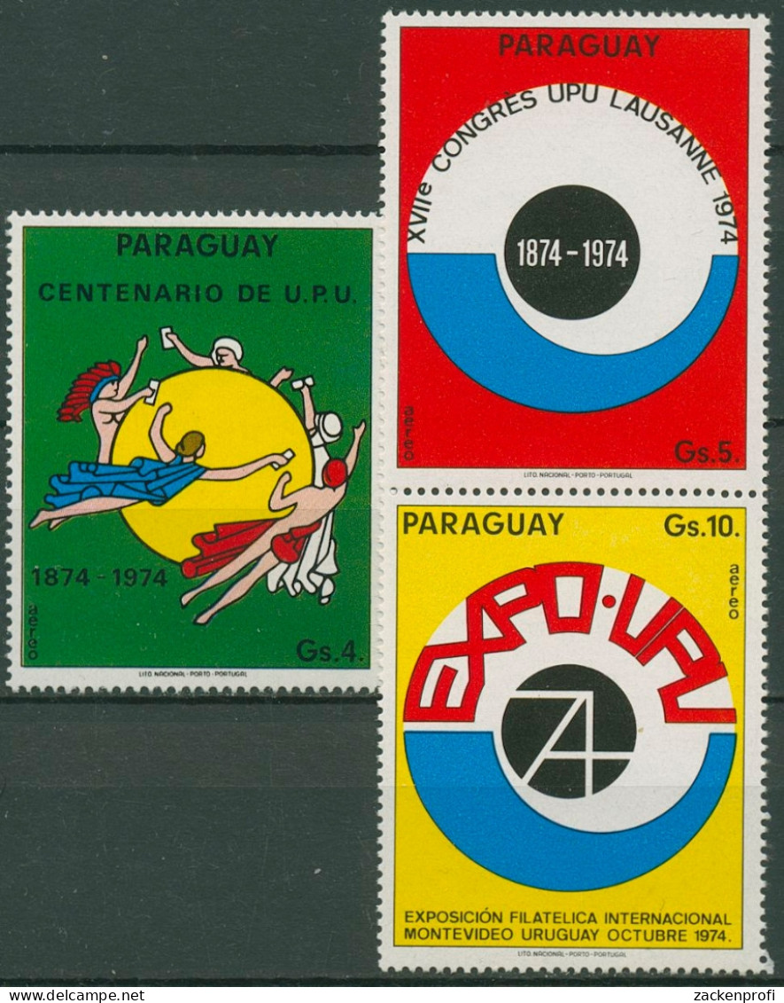 Paraguay 1974 100 Jahre Weltpostverein UPU Emblem 2603/05 Postfrisch - Paraguay