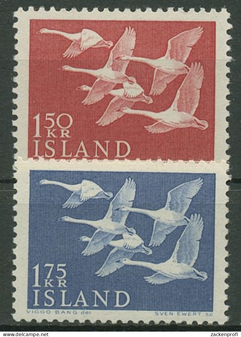 Island 1956 NORDEN Schwäne 312/13 Postfrisch - Neufs