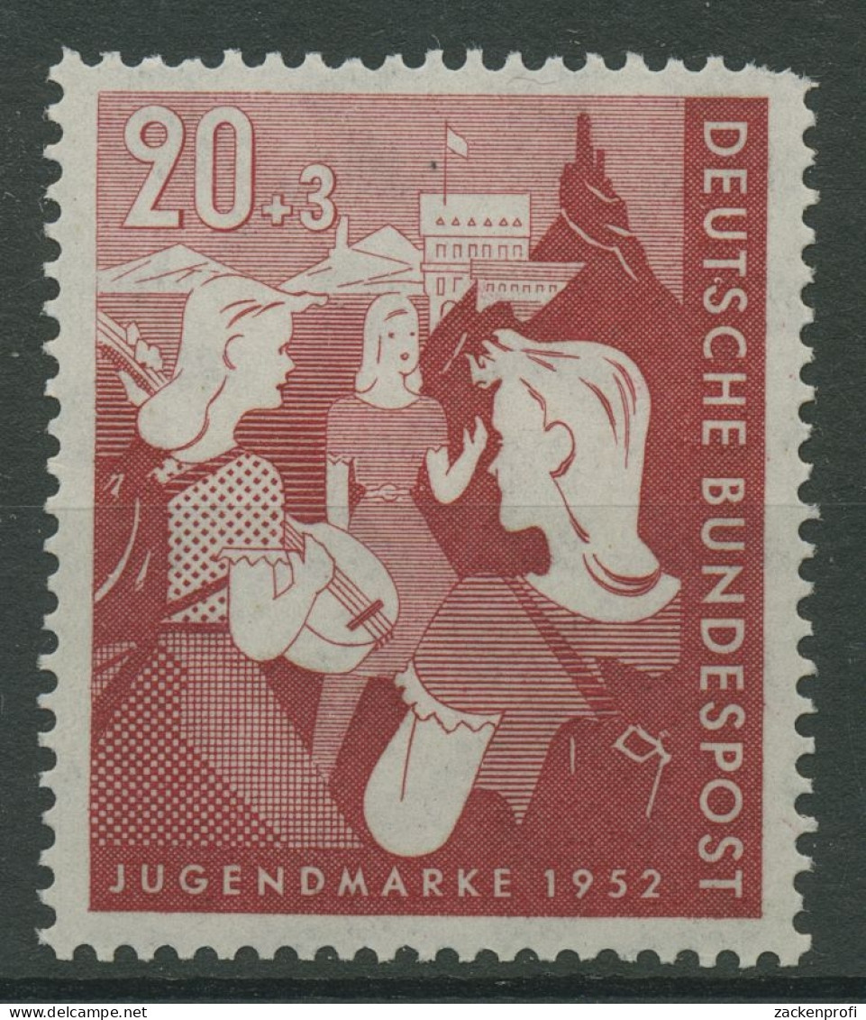 Bund 1952 Jugend 154 Postfrisch, Zahnfehler (R19469) - Neufs