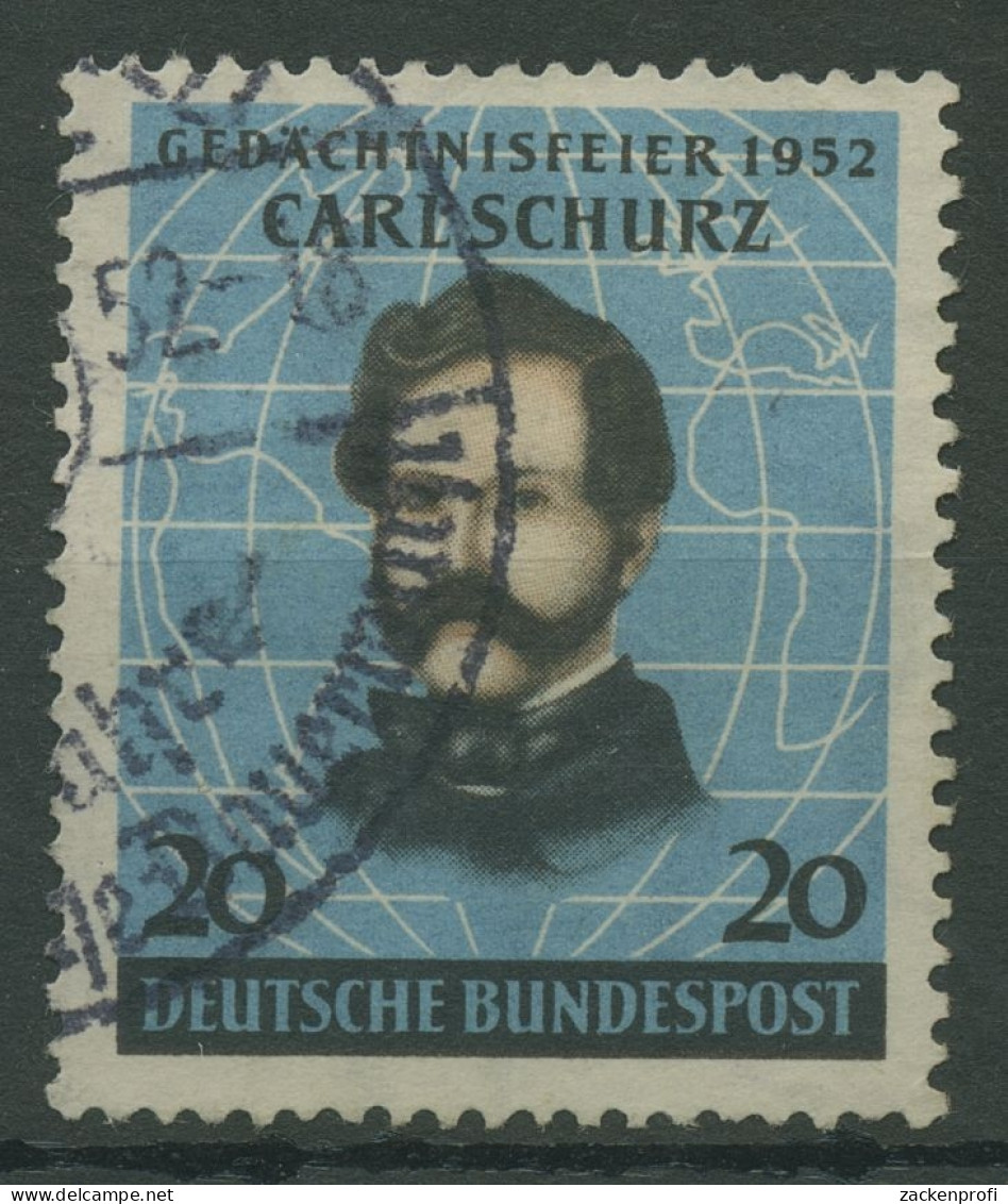 Bund 1952 Carl Schurz 155 Gestempelt (R19477) - Usados