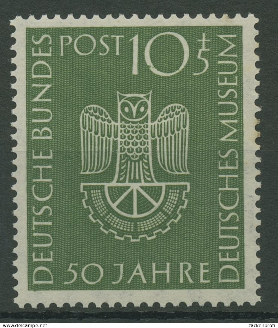 Bund 1953 50 Jahre Dt. Museum München 163 Postfrisch, Rs Kl. Fleck (R19498) - Nuevos