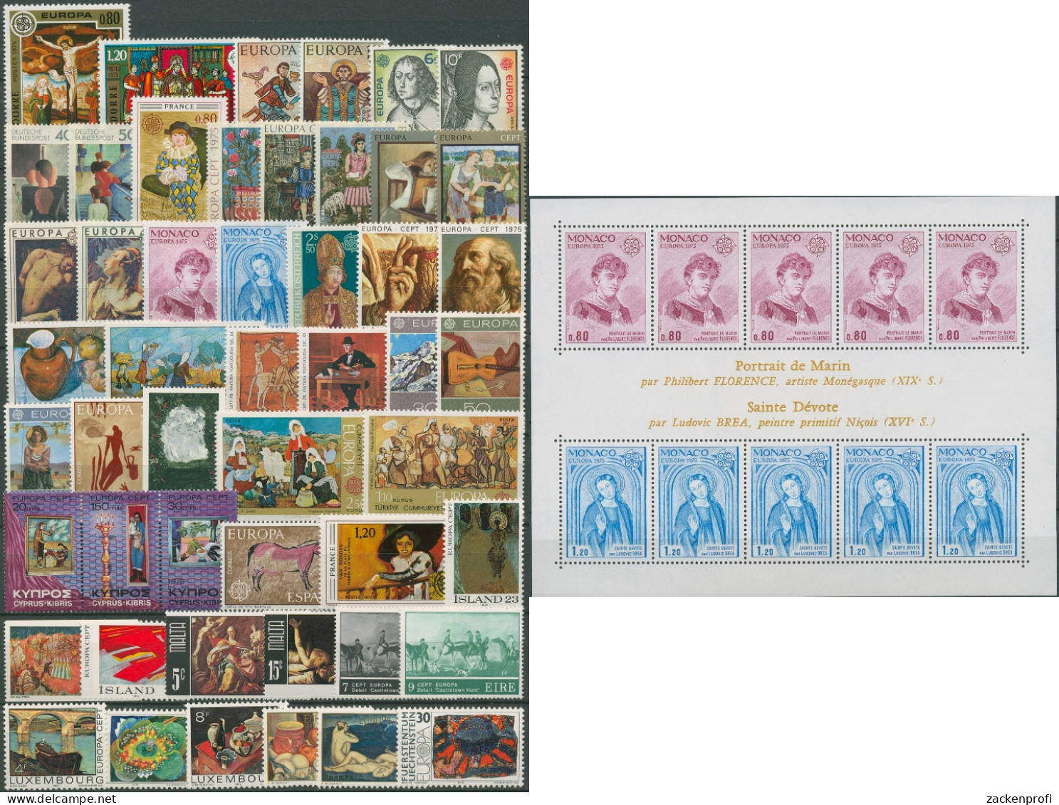 EUROPA CEPT Jahrgang 1975 Postfrisch Komplett (24 Länder) (SG97690) - Full Years