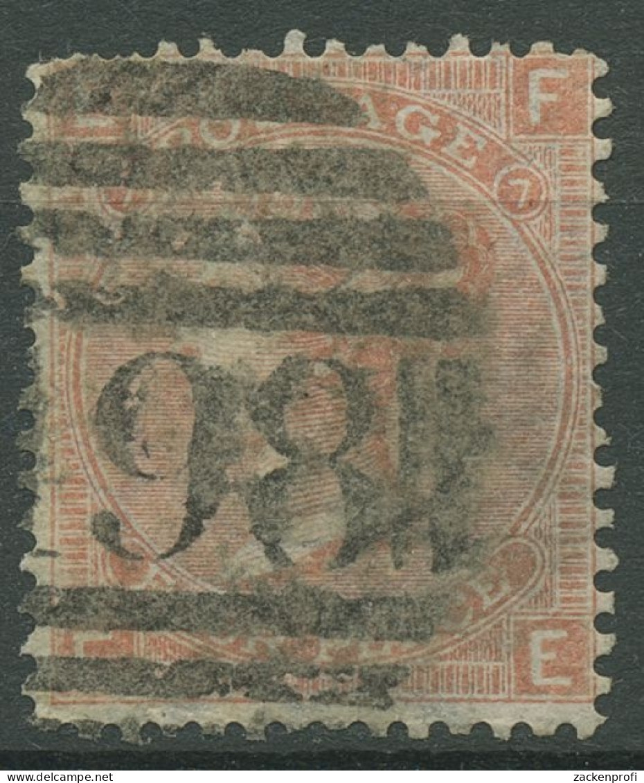 Großbritannien 1865 Königin Victoria 4 Pence, 24 Platte 7 Gestempelt, Mängel - Gebraucht