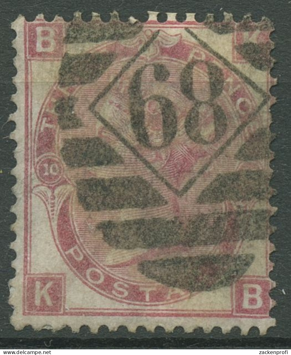 Großbritannien 1867 Königin Victoria 3 Pence, 28 Platte 10 Gestempelt - Used Stamps