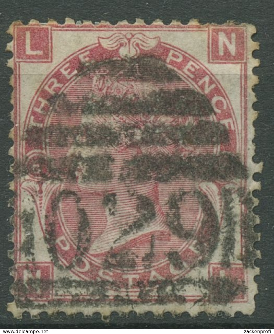 Großbritannien 1867 Königin Victoria 3 Pence, 28 Platte 6 Gestempelt, Zahnfehler - Usati