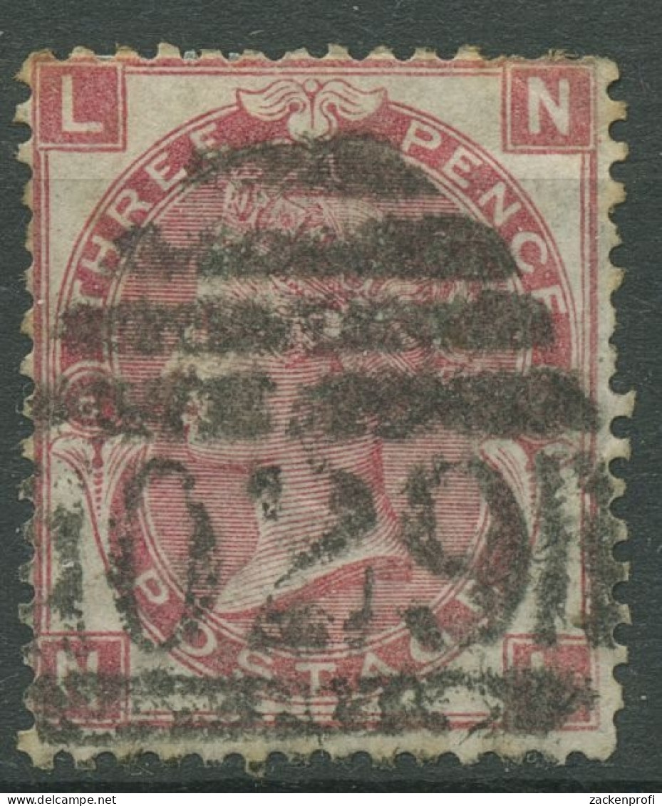 Großbritannien 1867 Königin Victoria 3 Pence, 28 Platte 6 Gestempelt, Zahnfehler - Oblitérés