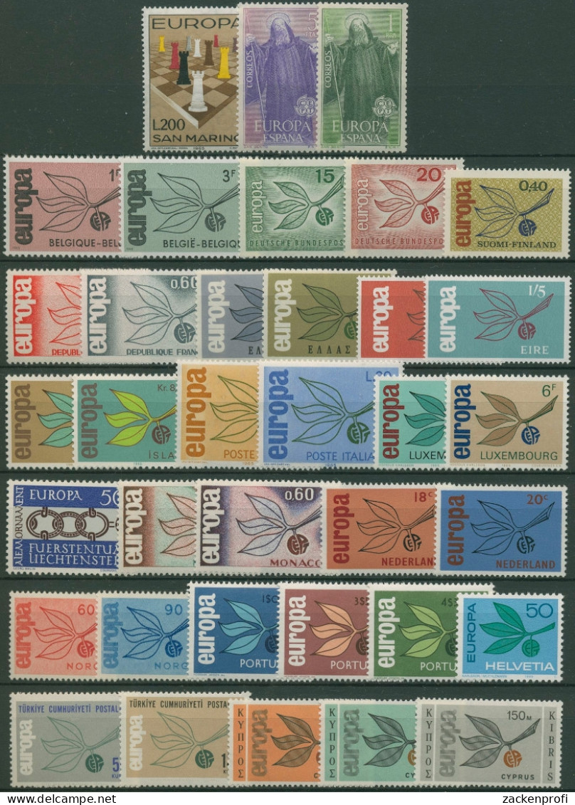 EUROPA CEPT Jahrgang 1965 Postfrisch Komplett (19 Länder) (SG97672) - Komplette Jahrgänge