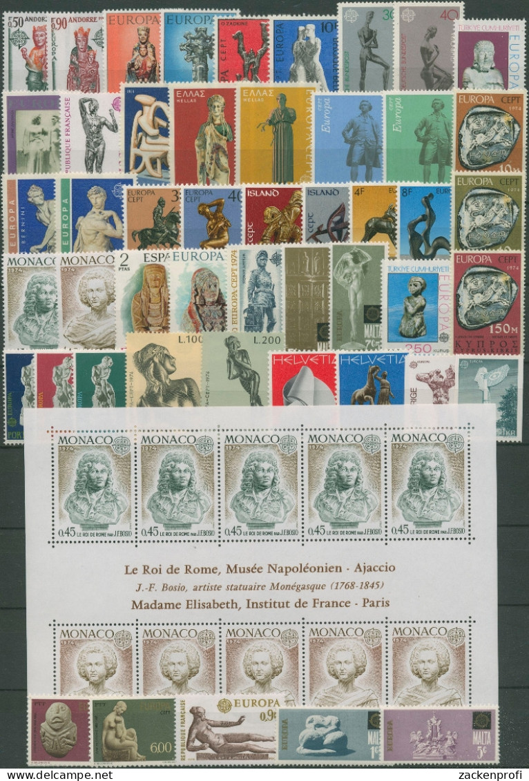 EUROPA CEPT Jahrgang 1974 Postfrisch Komplett (23 Länder) (SG97688) - Volledig Jaar