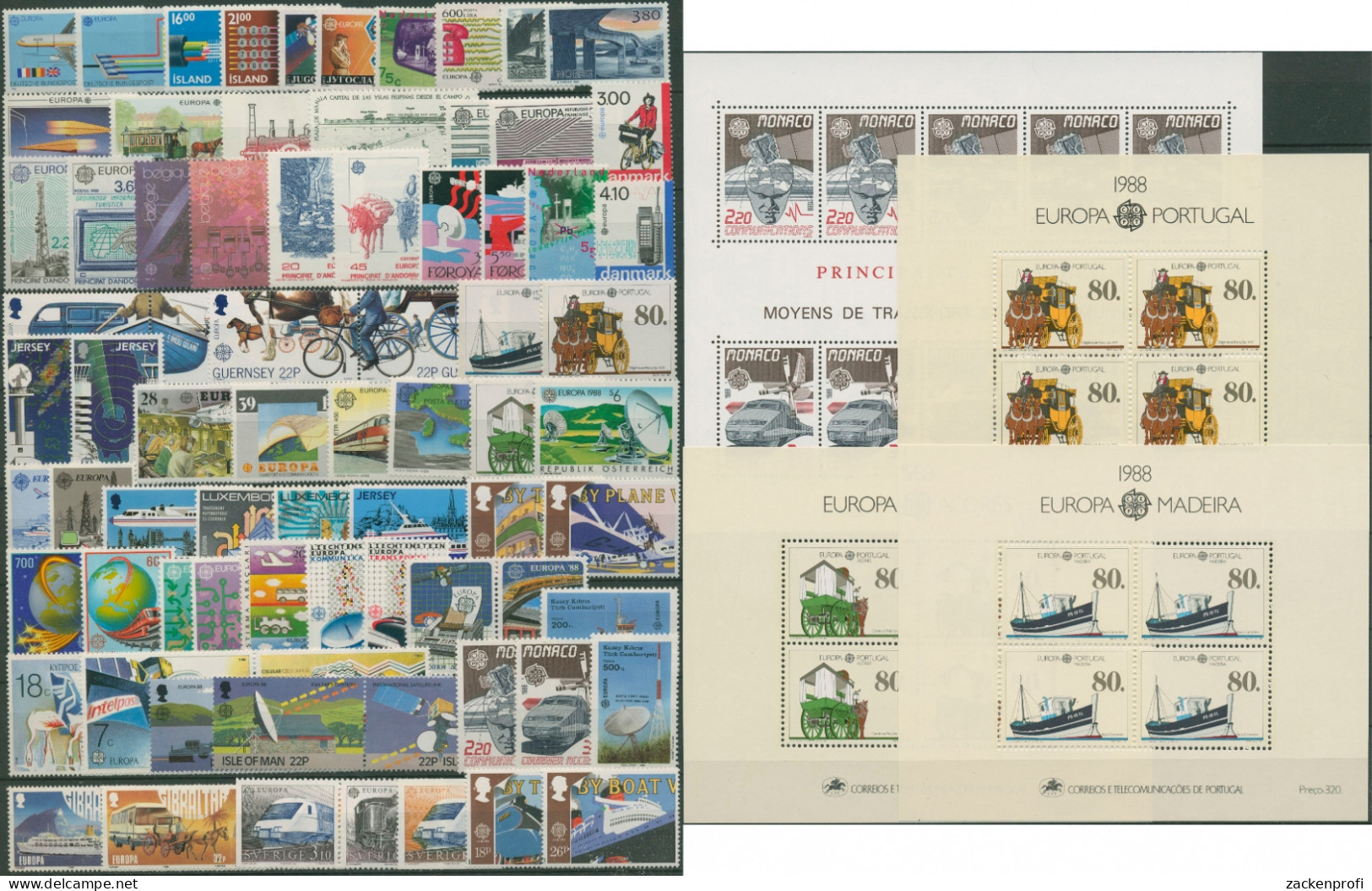 EUROPA CEPT Jahrgang 1988 Postfrisch Komplett (35 Länder) (SG97711) - Años Completos