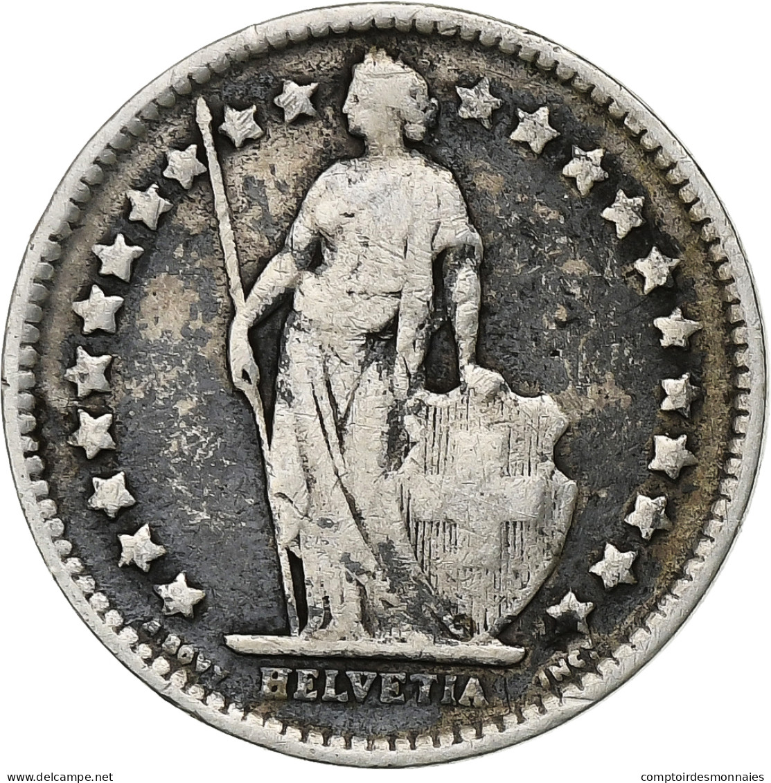 Suisse, 1/2 Franc, 1920, Bern, Argent, TB+, KM:23 - Otros & Sin Clasificación