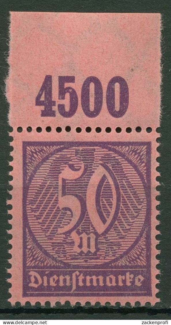 Deutsches Reich Dienst 1922 Wertziffer Platten-Oberrand D 73 P OR Postfrisch - Service