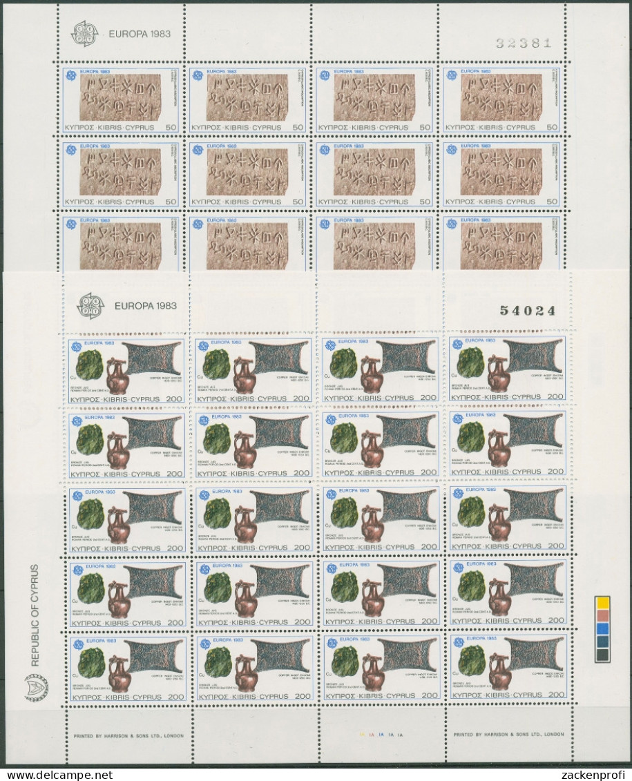 Zypern 1983 Europa CEPT Große Werke 582/83 Bogen Postfrisch (SG97794) - Nuovi