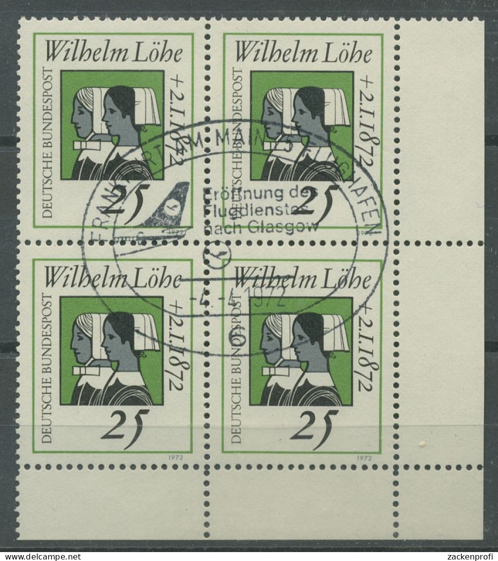 Bund 1972 Diakonie Wilhelm Löhe 710 4er-Block Ecke 4 Gestempelt (R19966) - Used Stamps