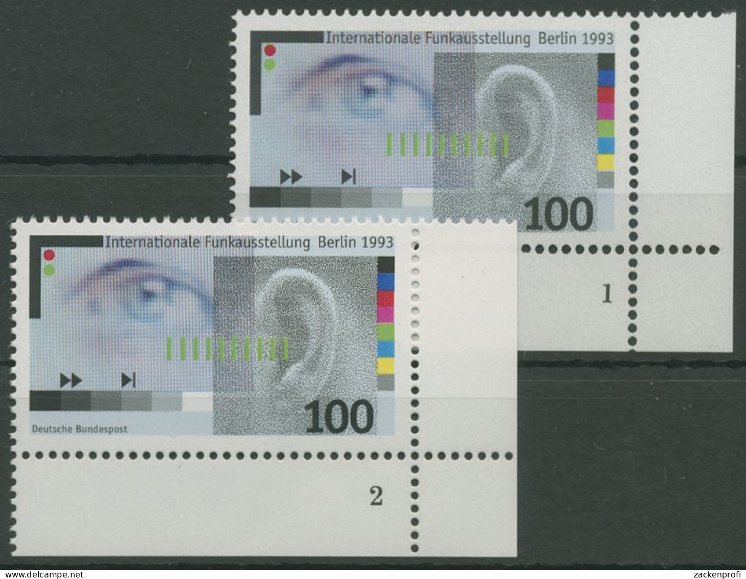 Bund 1993 Funkausstellung IFA Formnummer 1690 Ecke 4 FN 1,2 Postfrisch (E2164) - Unused Stamps