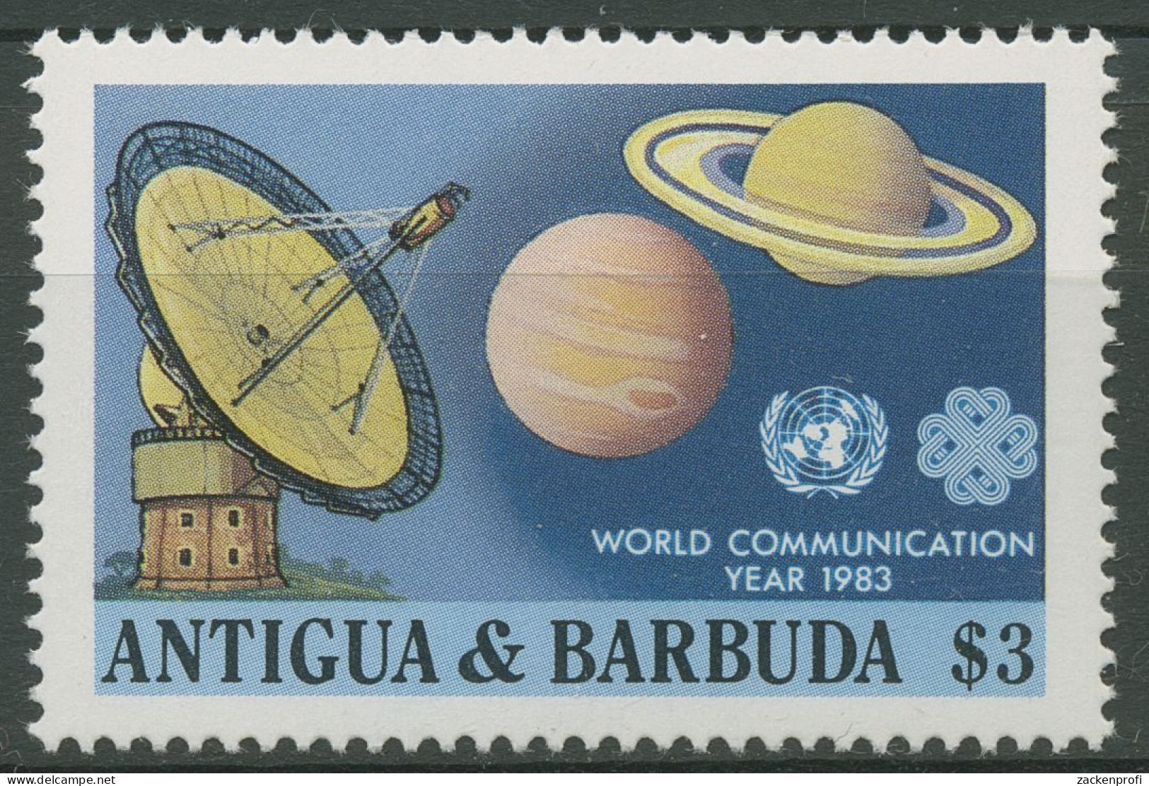 Antigua Und Barbuda 1983 Weltkommunikationsjahr Planeten 712 Postfrisch - Antigua Et Barbuda (1981-...)