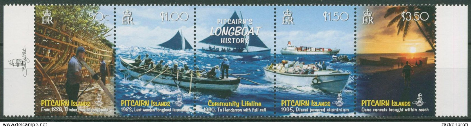 Pitcairn 2008 Geschichte Des Langbootbaus 753/56 ZD Postfrisch (C40534) - Pitcairn