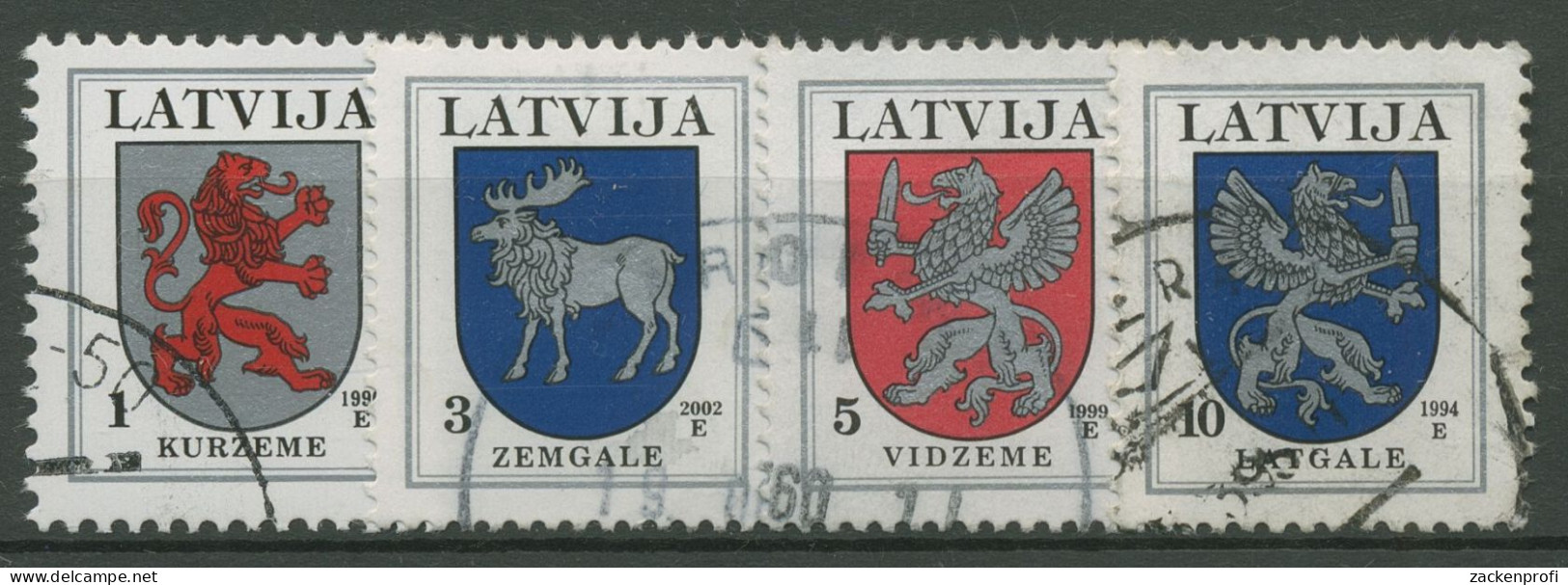 Lettland 1994 Wappen 371/74 Gestempelt - Lettonia