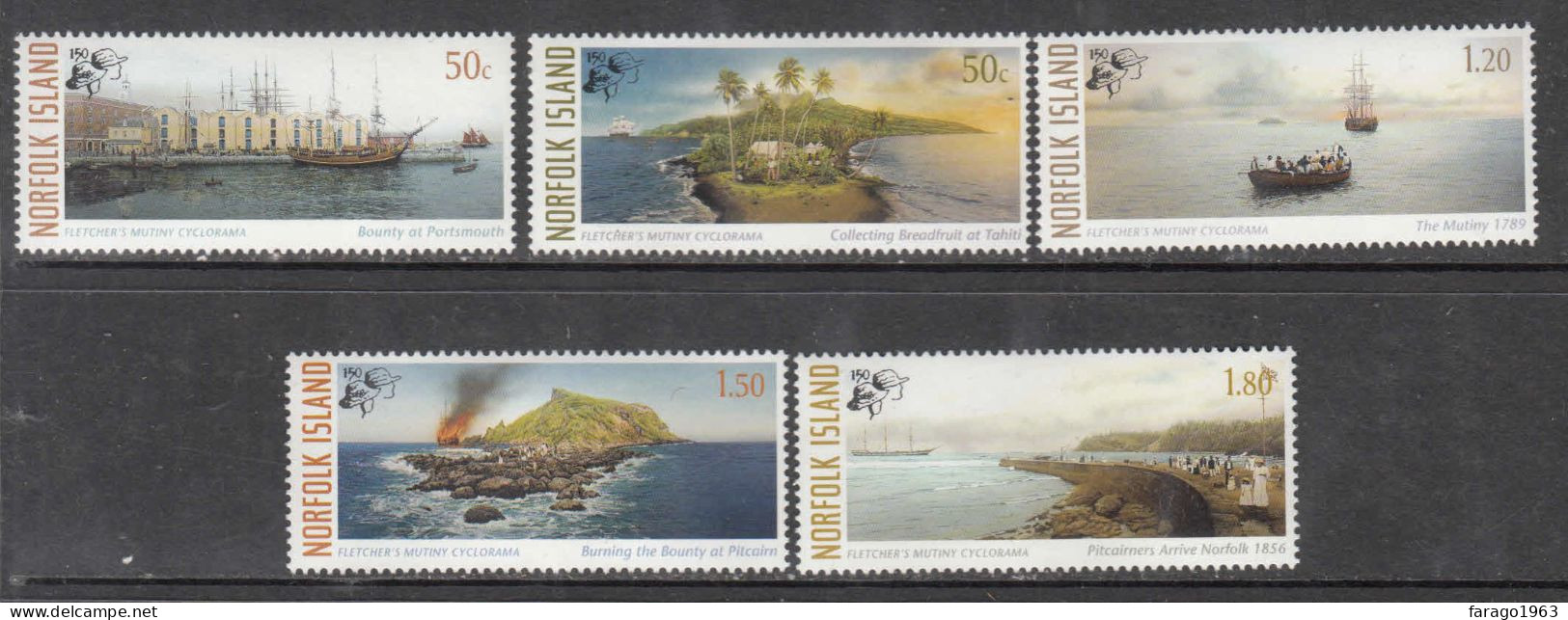 2006 Norfolk Island Pitcairn Migration Ships   Complete Set Of 5 MNH - Norfolk Island