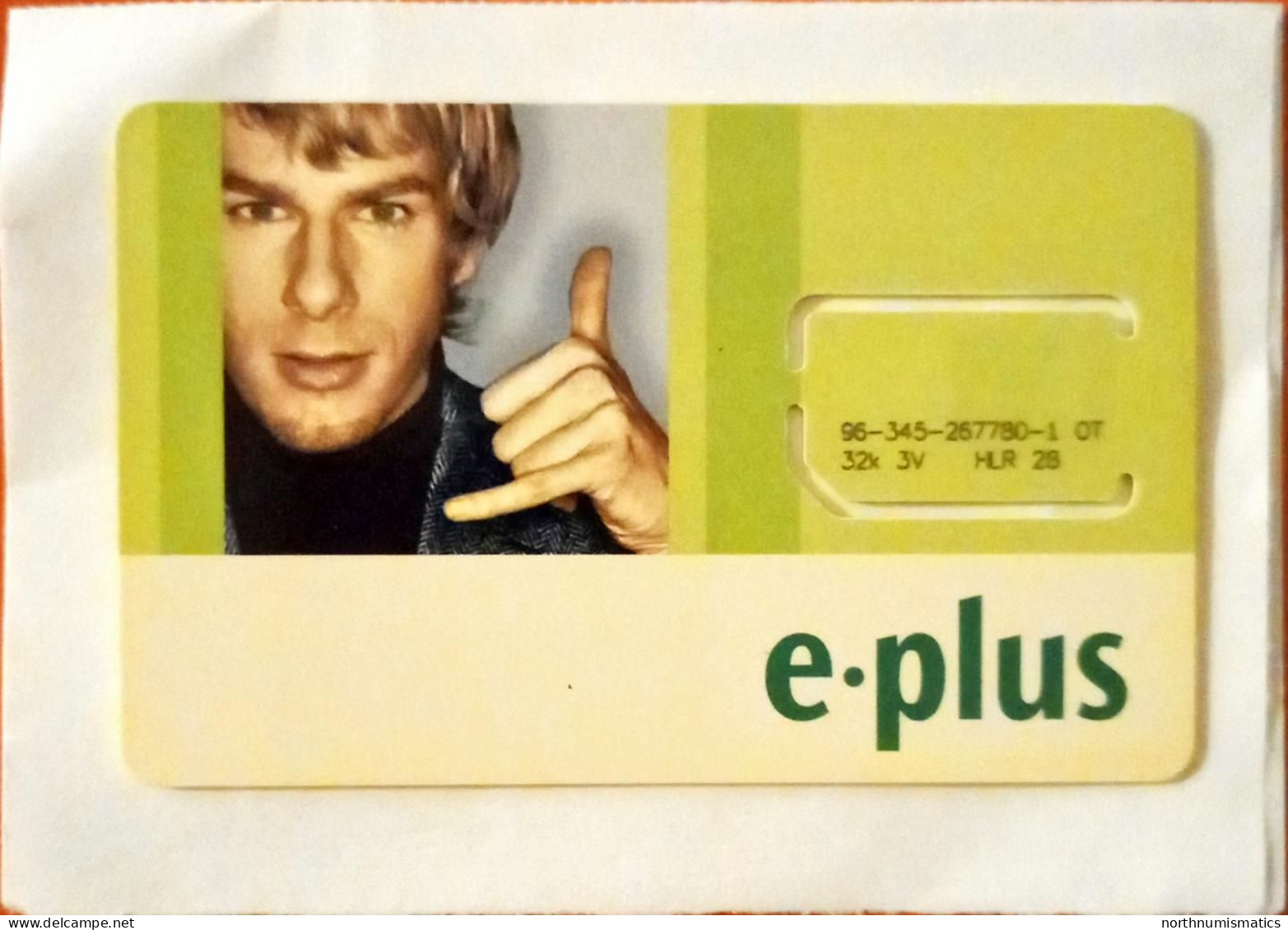 E-plus Gsm Original Chip Sim Card Yellowed Edge - Sammlungen