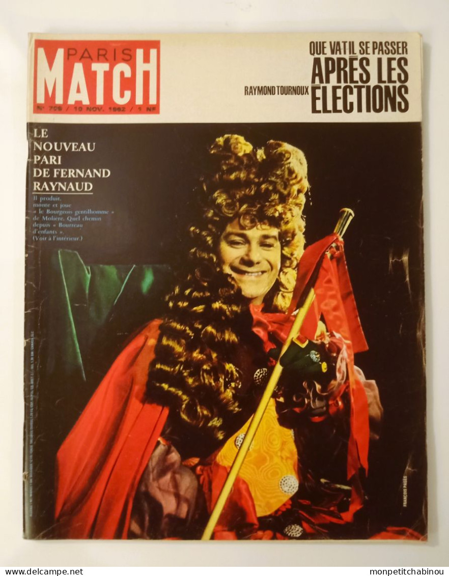 Magazine PARIS MATCH N°709 (10 Novembre 1962) - Desde 1950