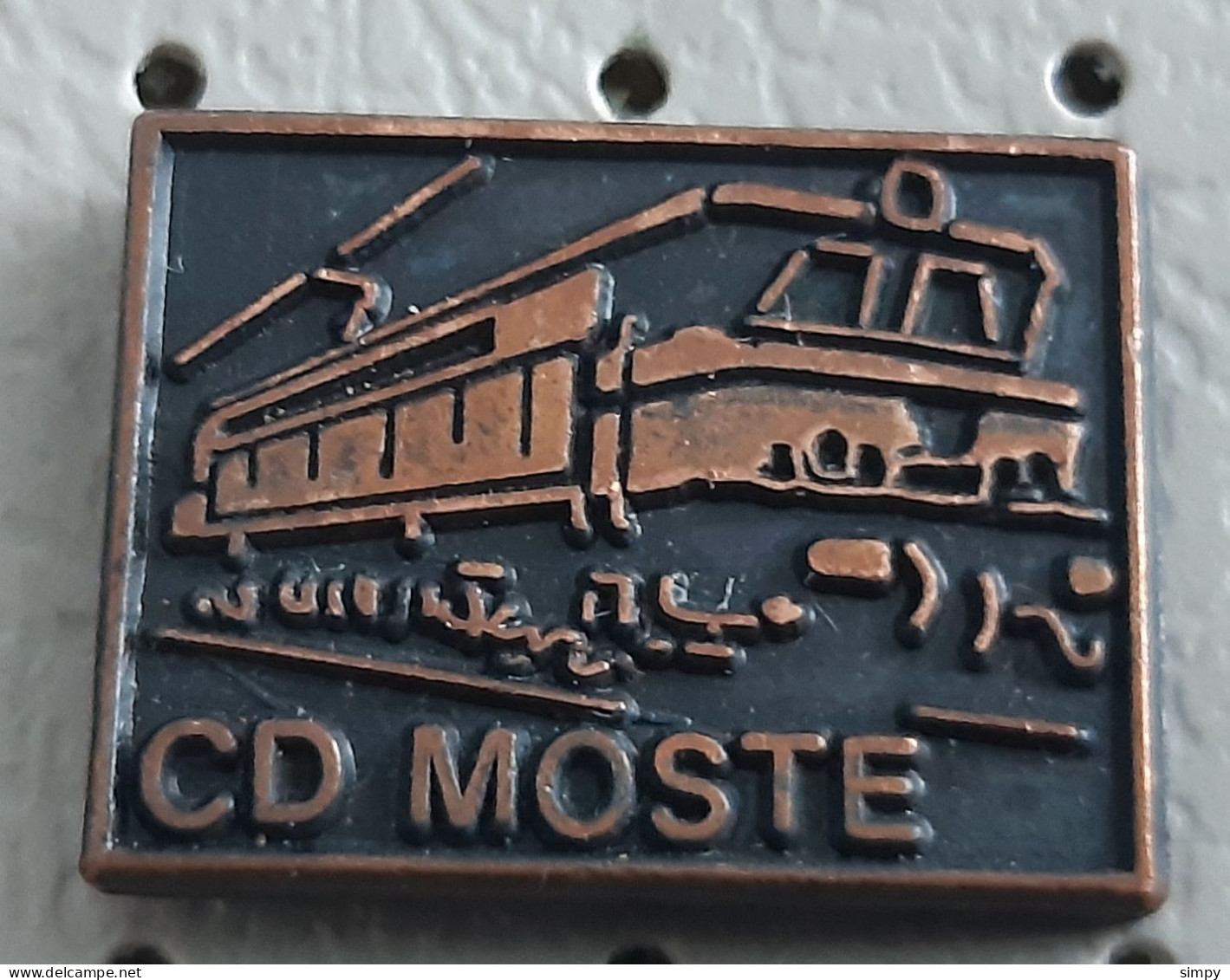 Locomotive Train Railway CD Moste Slovenia Ex Yugoslavia Pin - Transport Und Verkehr