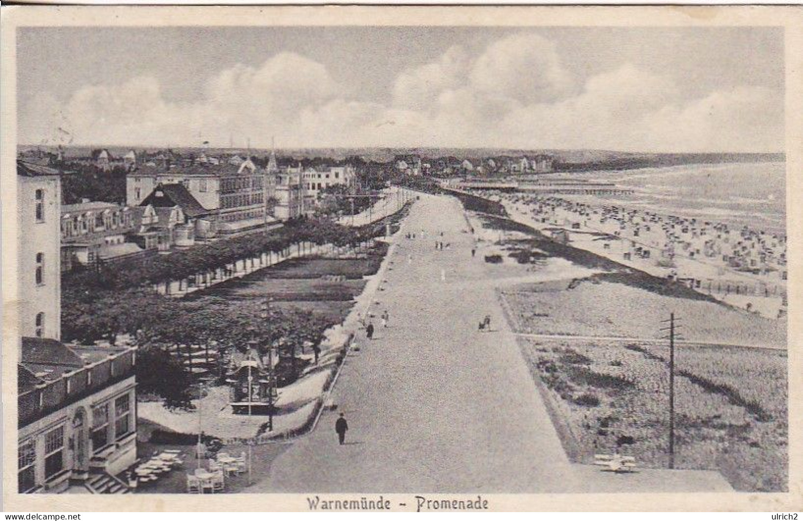 AK Warnemünde - Promenade - 1928 (68874) - Rostock